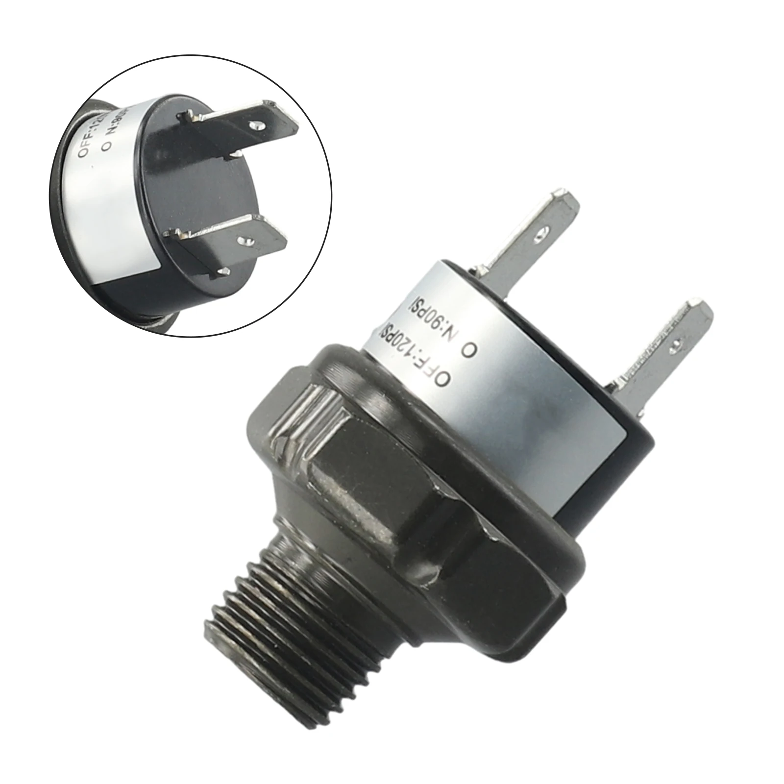 خيط خزان مفتاح ضغط الهواء ، أداة طاقة قرن القطار 90-120PSI ، Mount "NPT ، 12V ، 24V