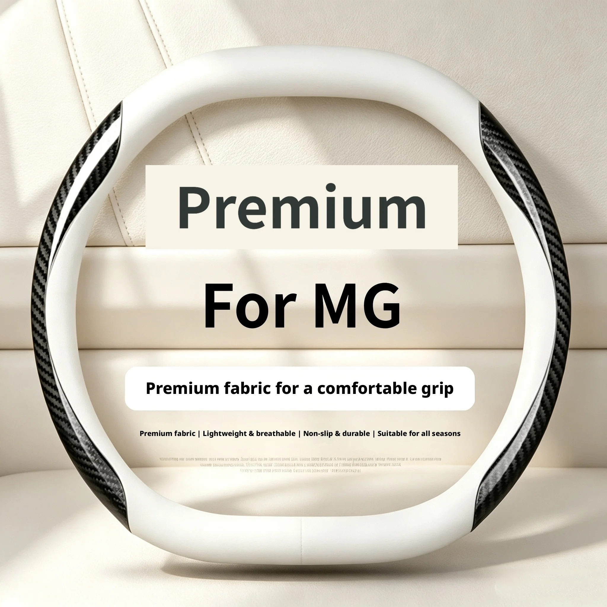 15 Inch/37-38cm Aftermarket Dual-D Car Steering Wheel Cover for MG ZS / ZS EV HS MG4 EV MG5 MG7 MG One MG GT MG IM5 Car Styling