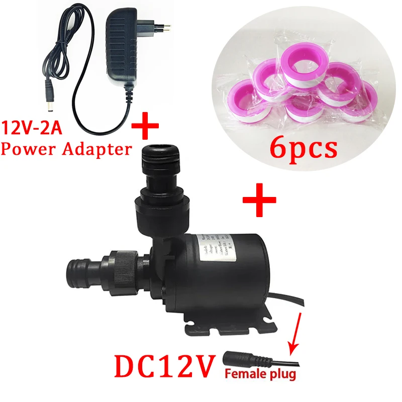 Ultra-leise 800L/H 5M DC 12V 24V Hause Tragbare Bürstenlosen Motor Tauchwasserpumpe für Kühlsystem Brunnen Heizung Mini