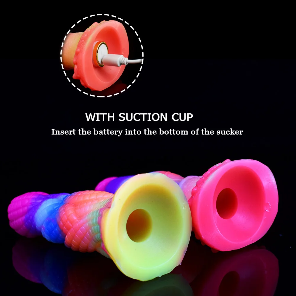SHAZ Small Luminous Vibrator Silicone Tyrannosaurus Rex Dildo Sexy Toy For Woman Penis Massage For Adults Sex Products 18 - view 5