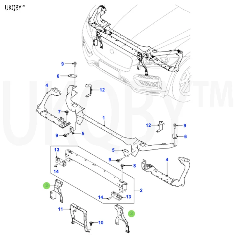 Ja gu ar F-P AC E 2016 La nd Ro ve r T4A4082 bracket bolts and washer screws