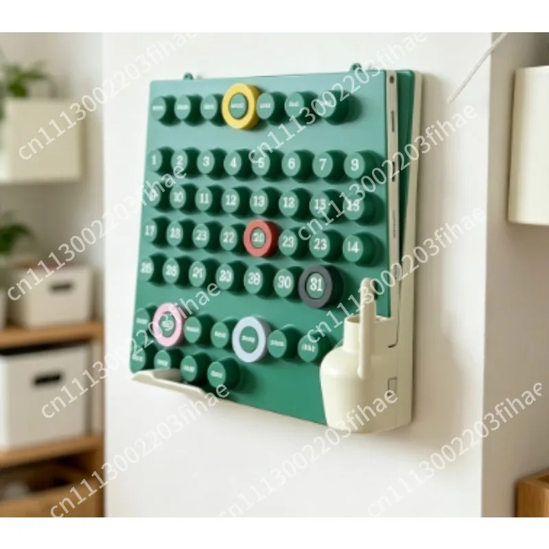Creative handmade DIY permanent calendar ring - personalized desktop decoration - daily time management for the office desk - 5-