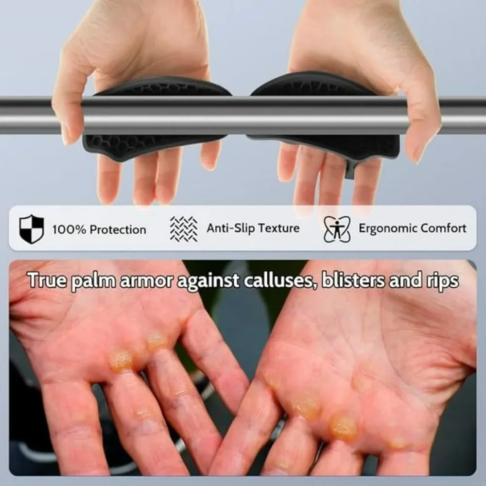 Silicone Hand Grip Strengthener Anti Slip Palm Protection Pad Portable Dumbbell Weight Lifting Hand Trainer Fitness Accessories