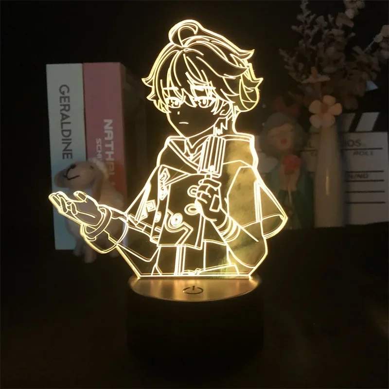 Genshin Impact Night Light 3D Illusion Anime Harajuku Lamp for Bedroom Decor LED Light Atmosphere Table Night Lamps Kids Gift