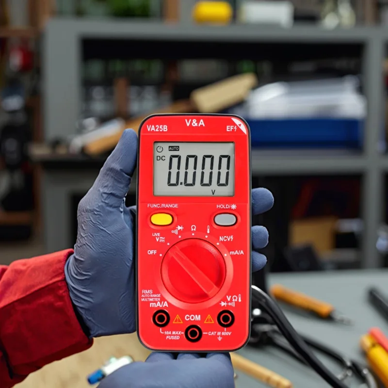 

Умный цифровой мультиметр с ЖК-дисплеем, True RMS, NCV, CAT III, 600В, тестер напряжения, тока и сопротивления