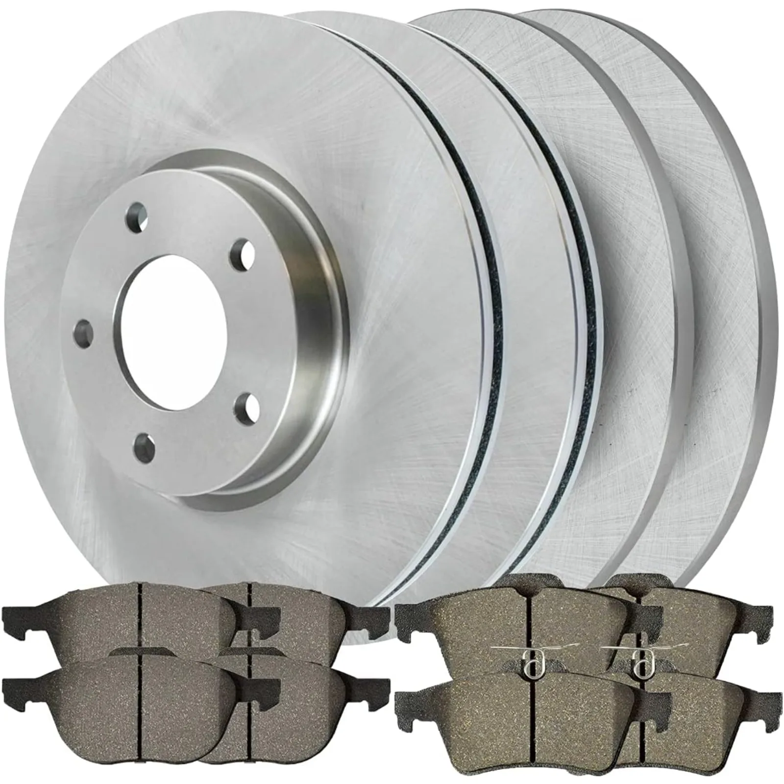 US  Front and Rear Brake Kit Rotors and Performance Ceramic Pads Set of 4 Replacement for 2005 2006 2007 2008 2009 2010 2011