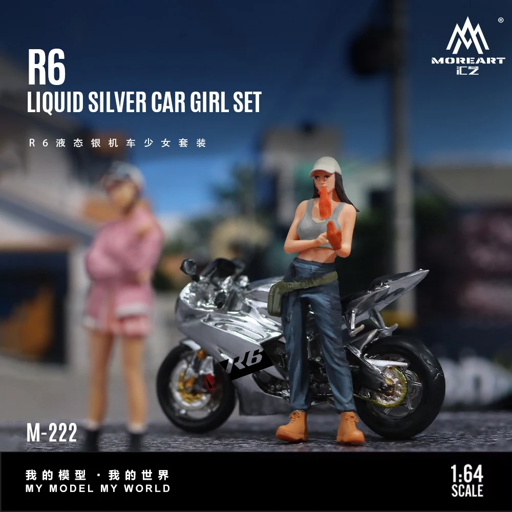

Предзаказ: MoreArt 1:64 R6 Liquid Silver — Набор из мотоцикла и фигурки девушки, модель из смолы для подарка, демонстрации и коллекции