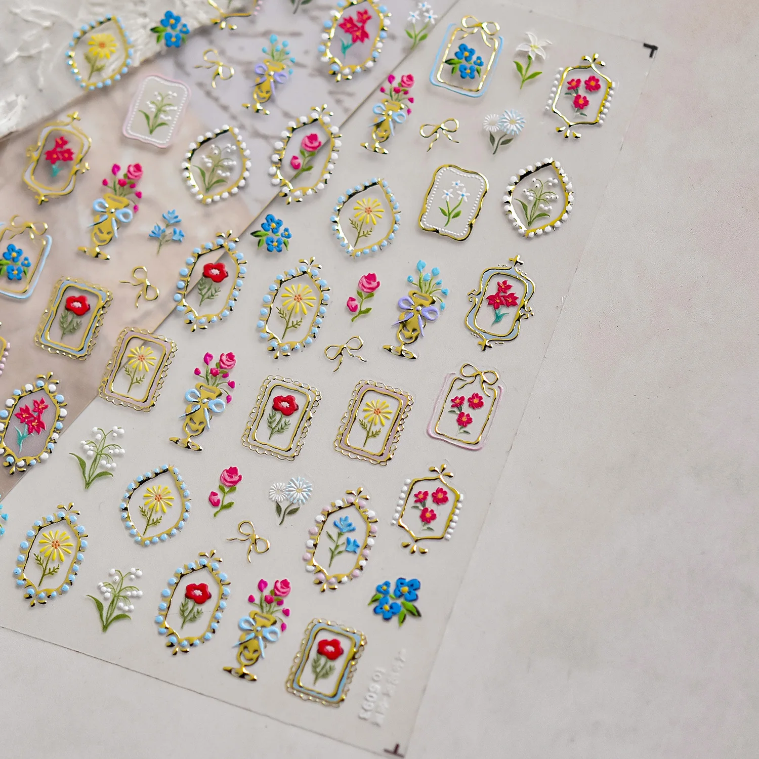 Naklejki na paznokcie 5D, słoneczniki, stokrotki, błyszczący gradient, bukiet, kokardki, kwiatowe płatki, kokardki, samoprzylepne naklejki do manicure