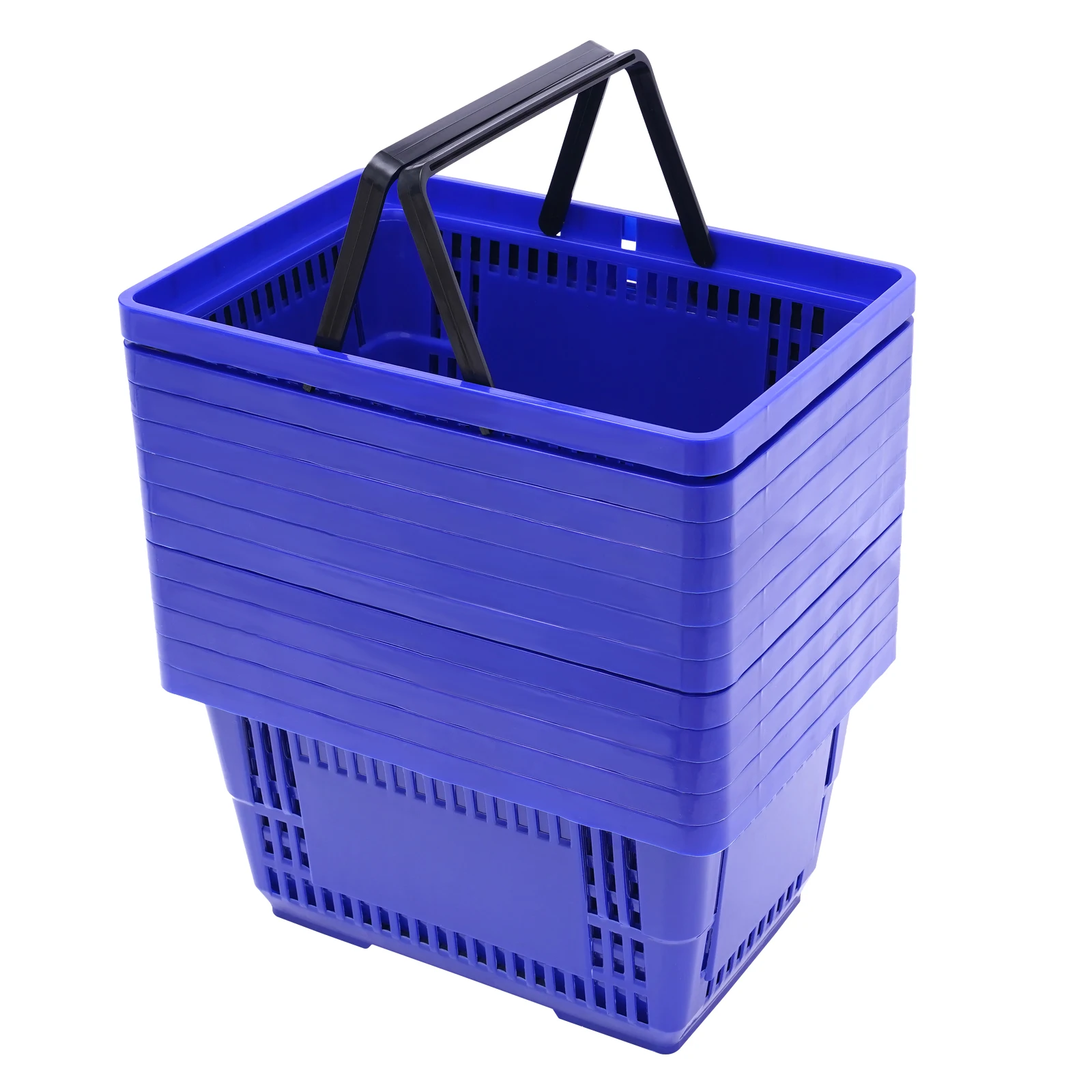 

Portable 18L Shopping Basket Set of 12, Stackable, Durable, Easy to Clean, Ideal for Grocery Storage and Organization