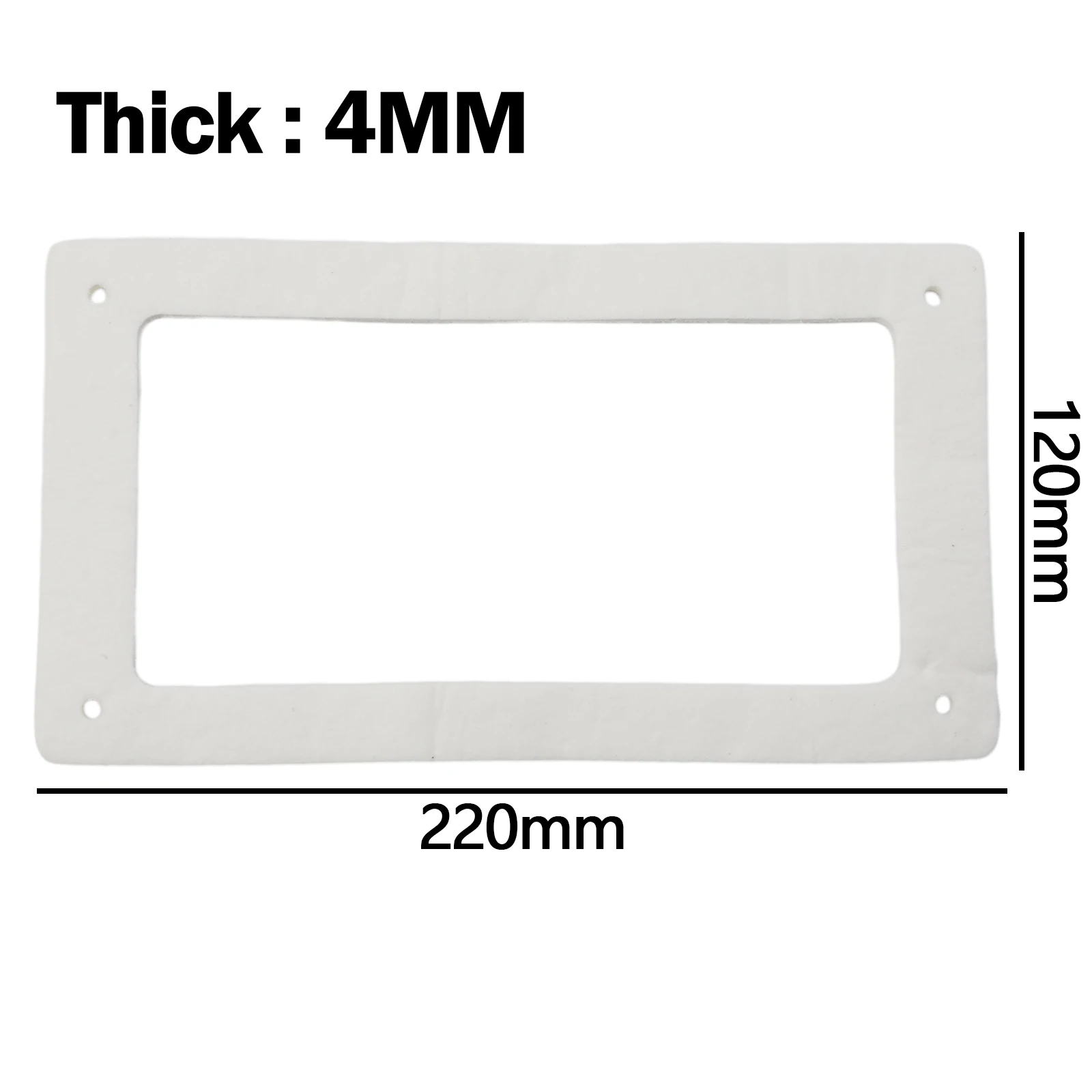 Ceramic Fiber Seal 220 x 120 x 4 mm for MCZ Inspection Flap Works with Malva for Multiair 10 UP UF and Minta AIR 8 S1
