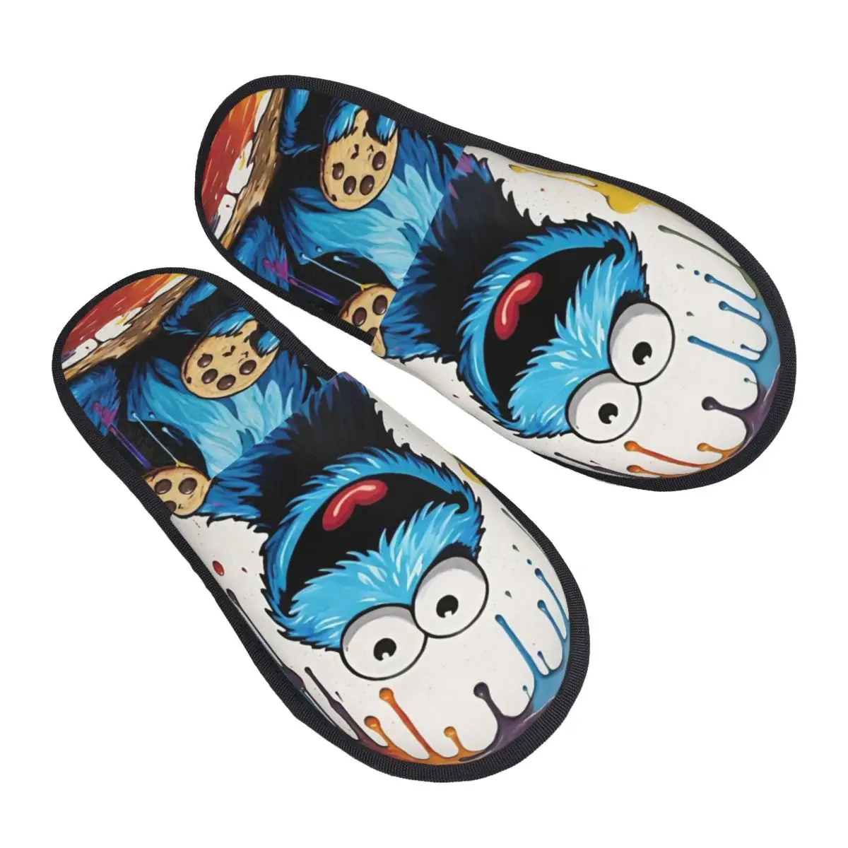 

Custom Cookie Monster Television Programs Guest Slippers for Hotel Women House Slipper