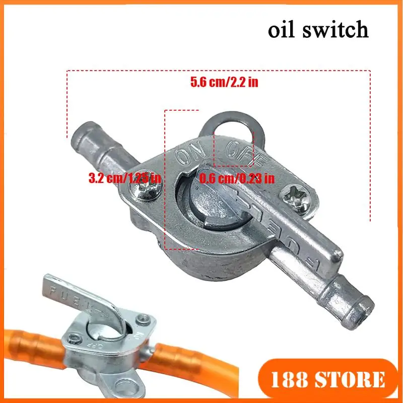 1/2/5/10PCS 6mm Motorcycle Scooter Fuel Tap Gas Petrol Valve Fuel Tank Switch Motorbike Mini Auto Key Ring On Off Accessories