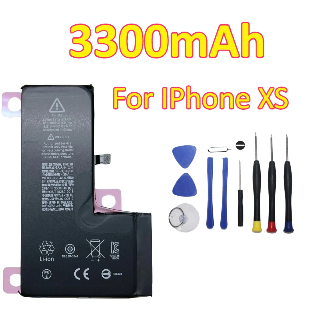 3100mAh 3500mAh 3300mAh 3600mAh Replacement Battery For IPhone X XR XS XS Max Mobile Phone Battery +Tools
