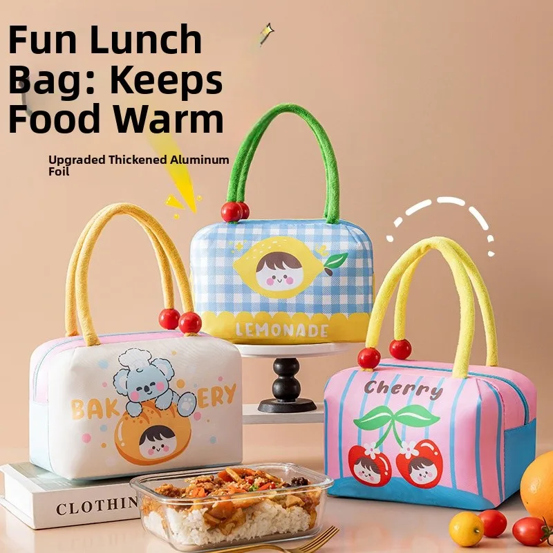 新入生ランチボックスバッグハンドバッグ防水耐油保温ポータブル子供用スクールバッグ専用食品キャリア収納バッグ
