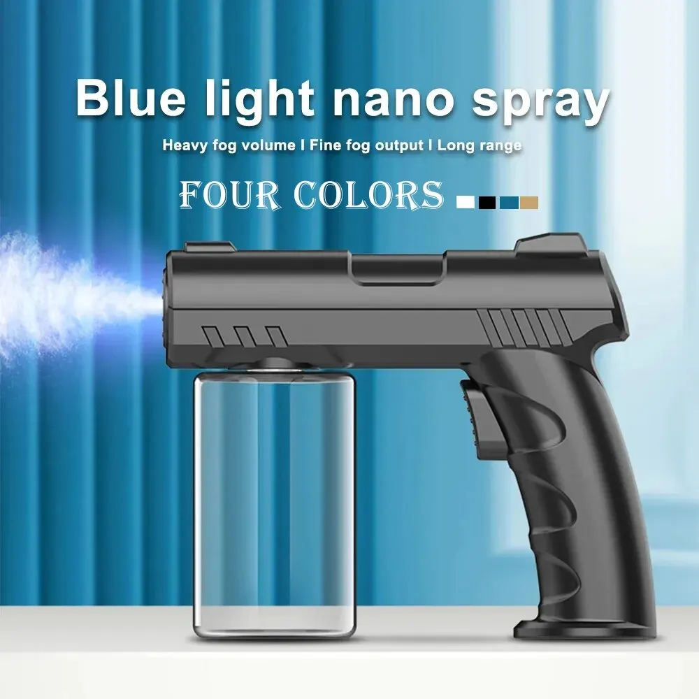 NOWY styl 280 ml butelka z rozpylaczem fryzjerskim bezprzewodowy elektryczny środek dezynfekujący USB Nano niebieskie światło spray parowy pistolet