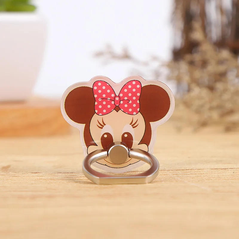 Disney Kawaii Mickey Mouse Minnie Mobile Phone Holder Mobile Winne the Pooh Phone Ring Buckle Cartoon Figure Phone Holder Doll