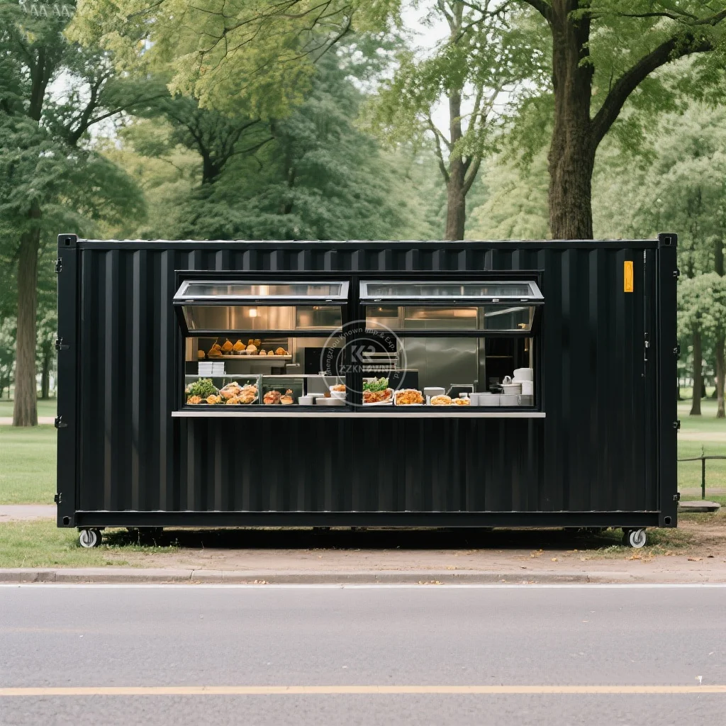 

Customizable Commercial Home Use Movable Restaurant Container Fast Food Kiosk Container Bar Trailer Truck