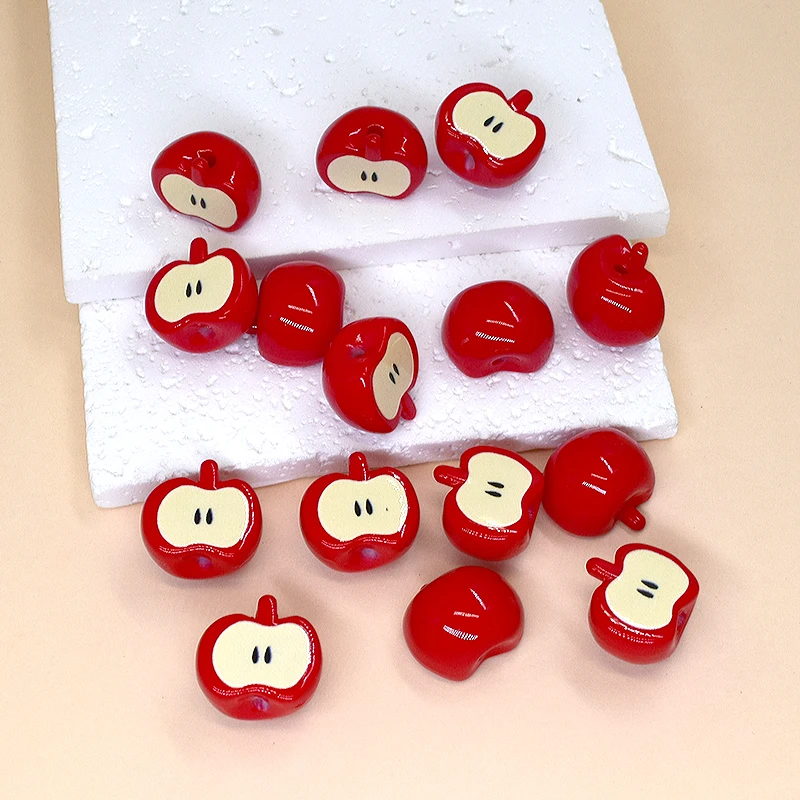 10 шт. 3D красное яблоко акриловые бусины полуфрукты маленькие яблоки бусины для браслета ювелирных изделий сделать DIY Рождественский коннектор бусина 10 шт. 3D красное яблоко акриловые бусины полуфрукты маленькие яблоки бусины для браслета ювелирных изделий сделать DIY Рождественский коннектор бусина