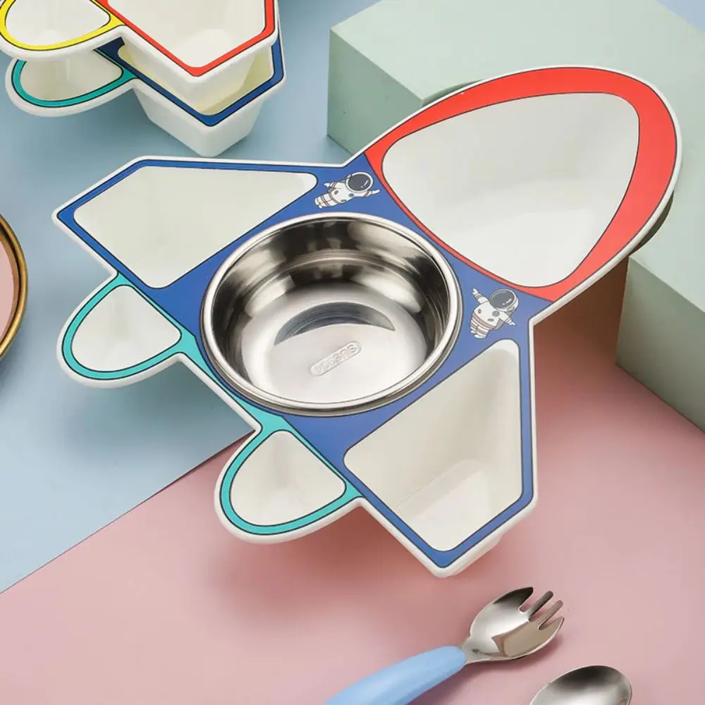 Airplane Car Shaped Dinner Plate Detachable Cartoon 's Lunch Plate Compartment Creative Children's Tableware Restaurant Use