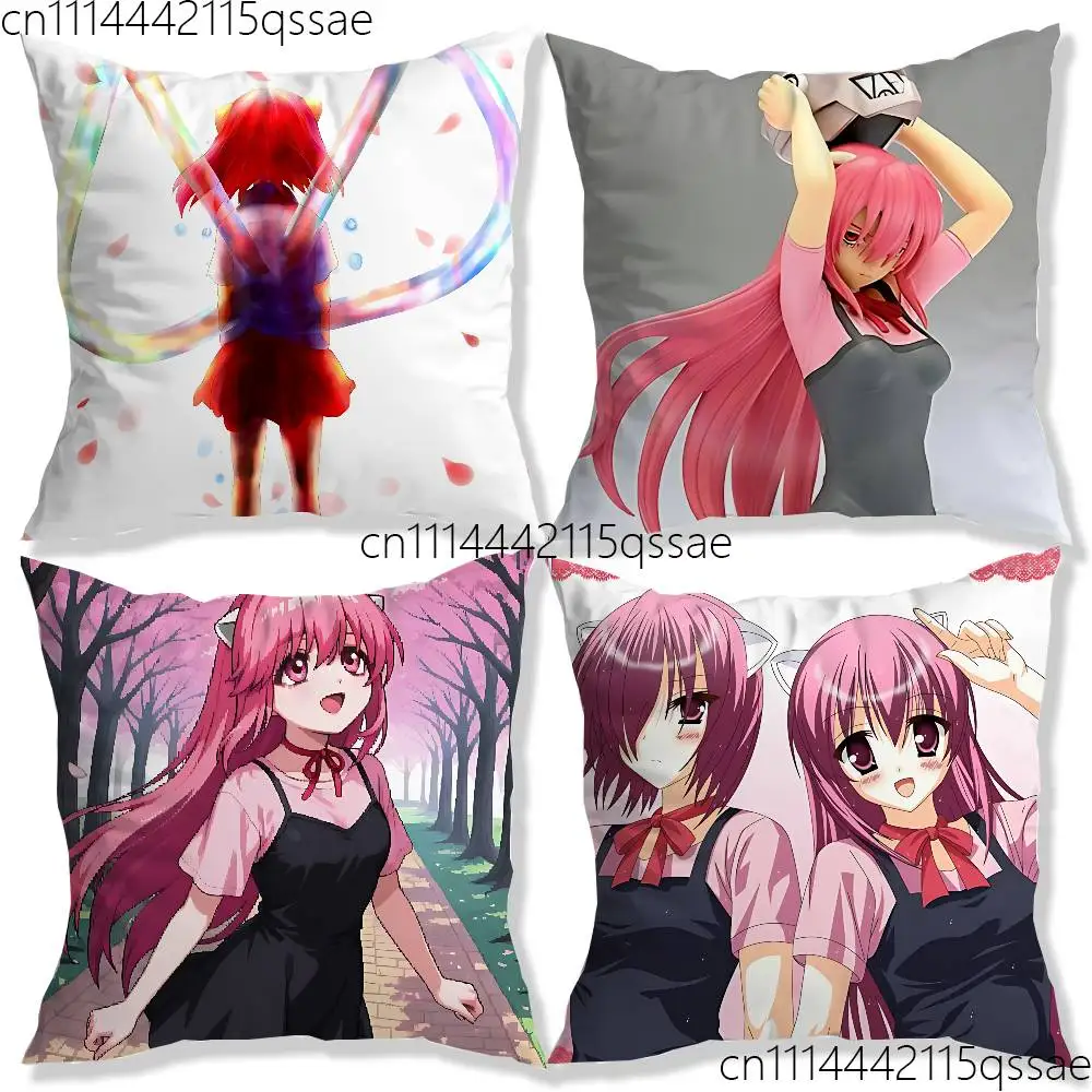 FOR Nyu Elfen Lied Kanade Pillow case Printed Polyester Throw Pillow Cover Decorative Sofa Cushion Pillowslip Home Decor