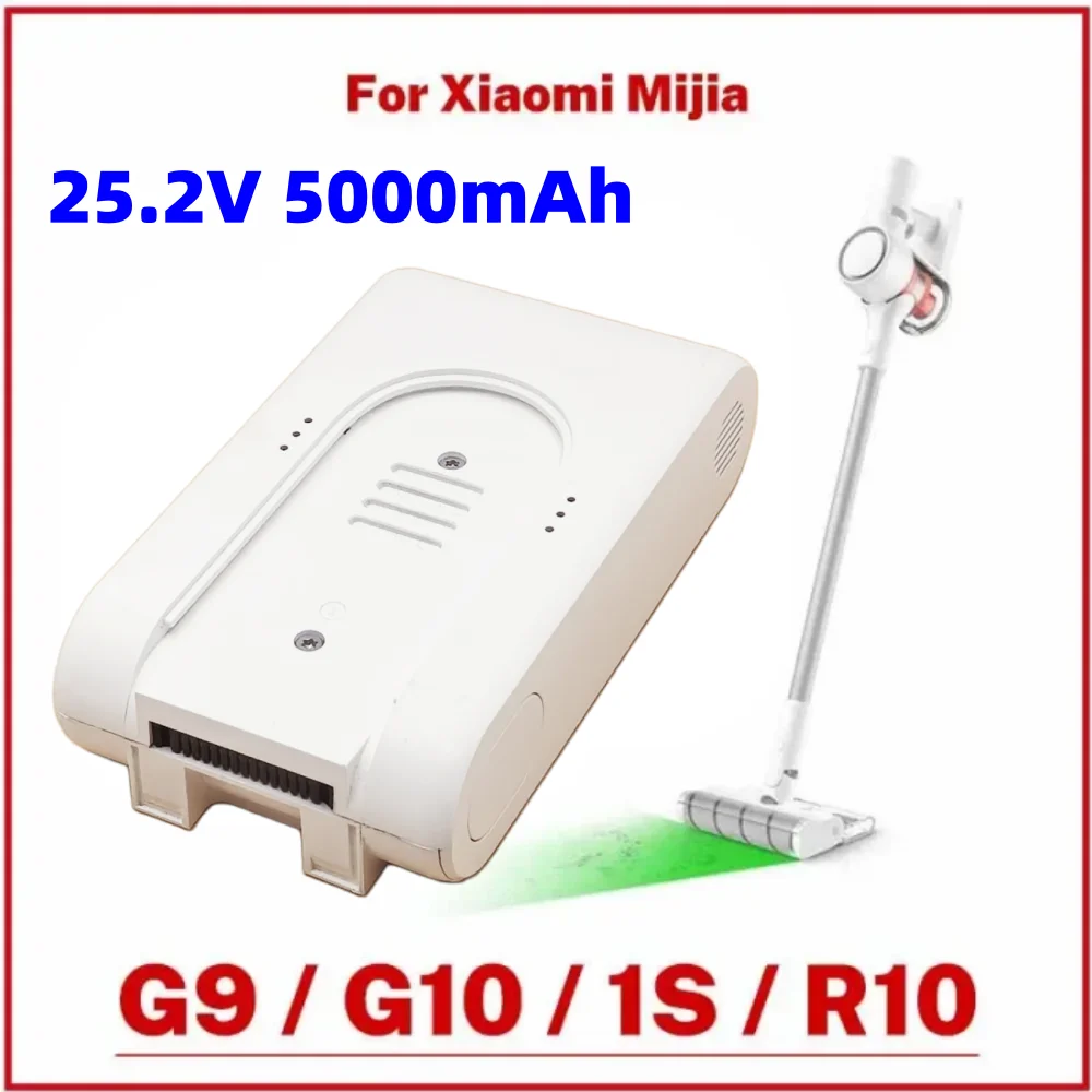 Original 25.2V 5000mAh Rechargeable Lithium-Ion Battery Pack for Xiaomi Mijia Dreame G9 G10 Wireless Vacuum Cleaner