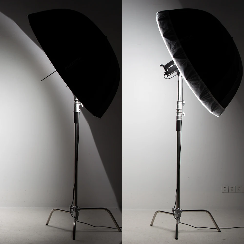 AMBITFUL 105 سنتيمتر 130 سنتيمتر 160 سنتيمتر مظلة الناشر أبيض شفاف أسود عاكس غطاء مظلة مكافئ