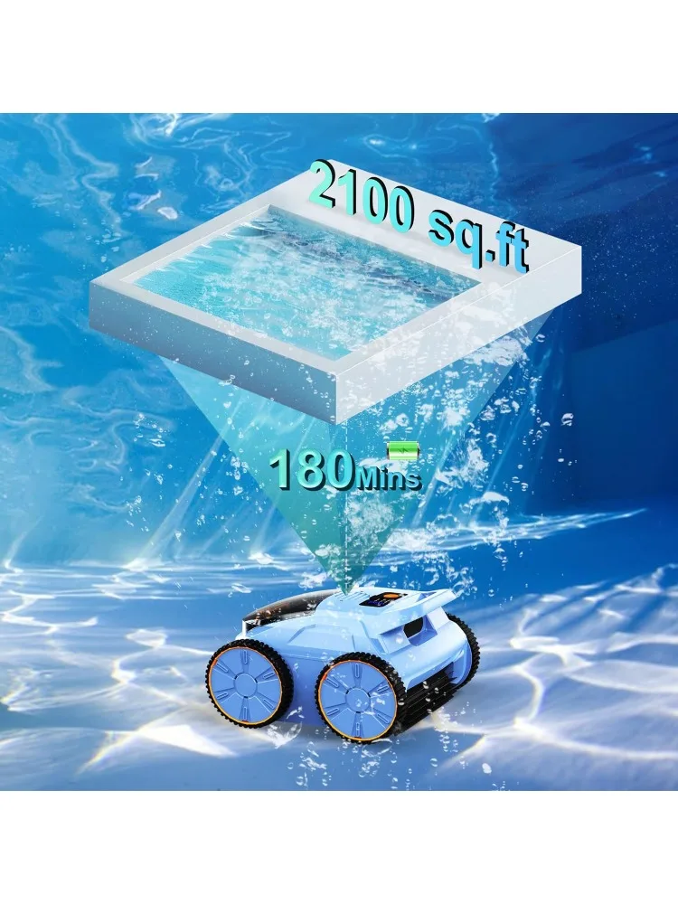 (2025 Neu) Roboter-Poolsauger, Roboter-Poolreiniger für Inground-Pools, Pool-Roboter mit intelligenter Navigation, Boden/Wand/Wasserleitung
