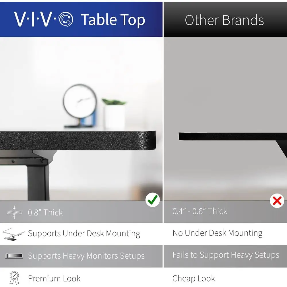 مكتب قائم كهربائي على شكل حرف L، 84x63، ارتفاع الذاكرة، أسود، موديل DESK-E3CTBB-84 #4