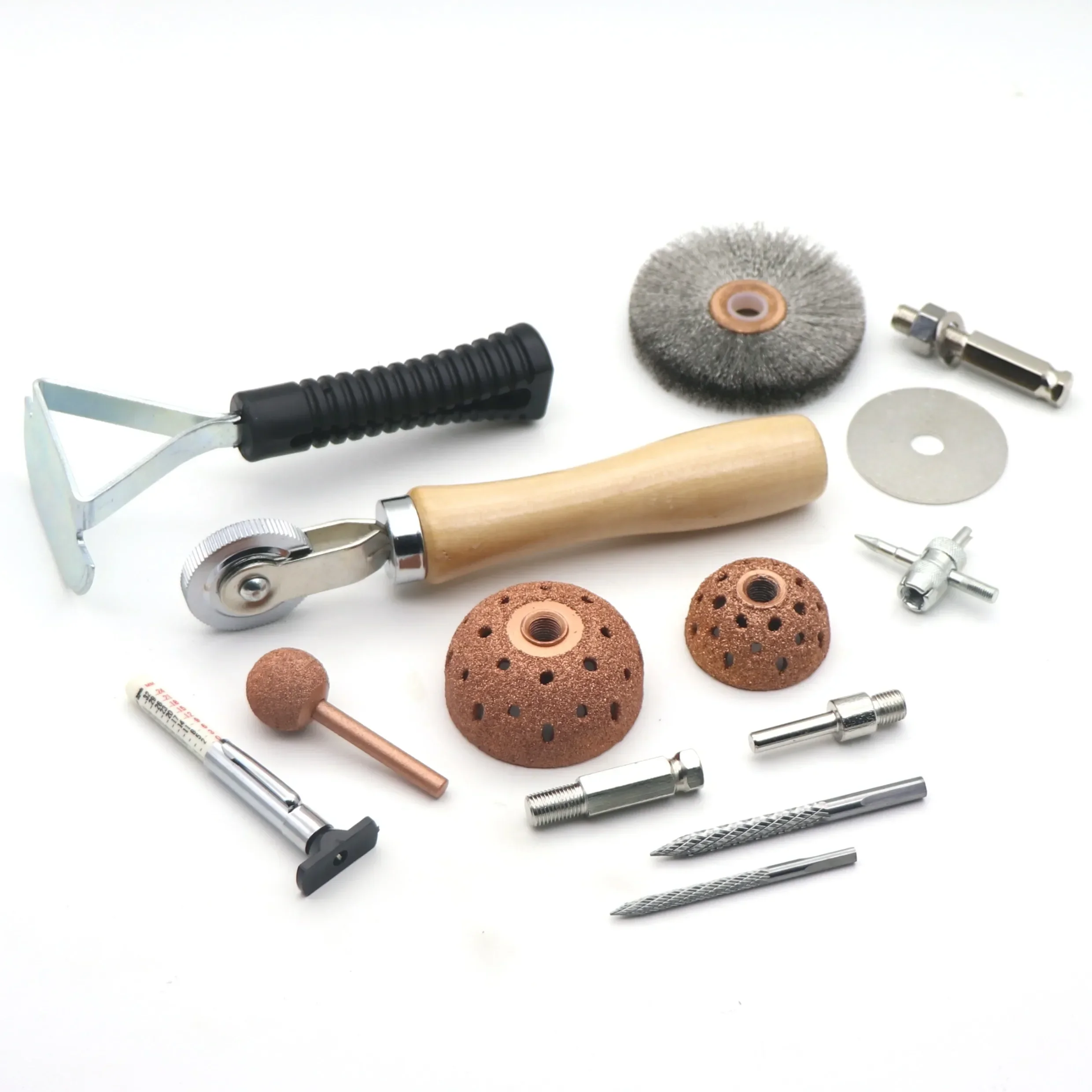 1pc Buffing Wheel Tungsten Carbide Rasp Ball Rasp Carbide Cutter Tire Tread Depth Gauge Stitcher Inner Liner Scraper Wire Brush