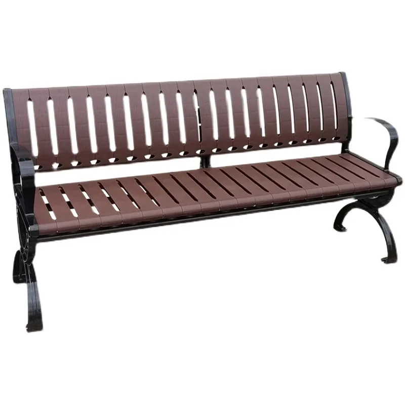 

Outdoor Bench Leisure Square Back Chair Bench Maintenance-free