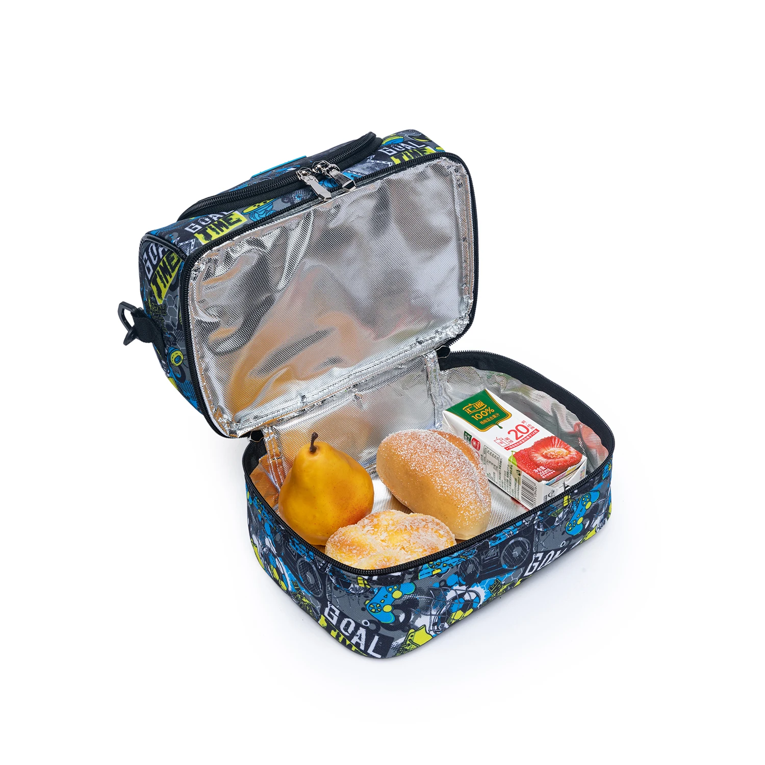 Borsa per il pranzo per ragazzi delle scuole elementari per picnic turismo campeggio con spalla regolabile per la conservazione a doppio strato