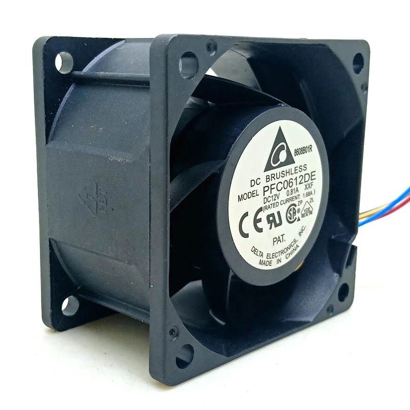 1pcs 60mm pwm cooler 6cm 13500RPM For Delta 6038 12V server chassis fan pfc0612de 60X60X38 mm violent large volume cooling fan