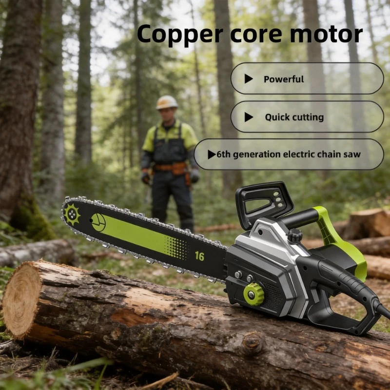

Chainsaw logging saw household small handheld outdoor saw firewood saw tree artifact chain cutting high power electric