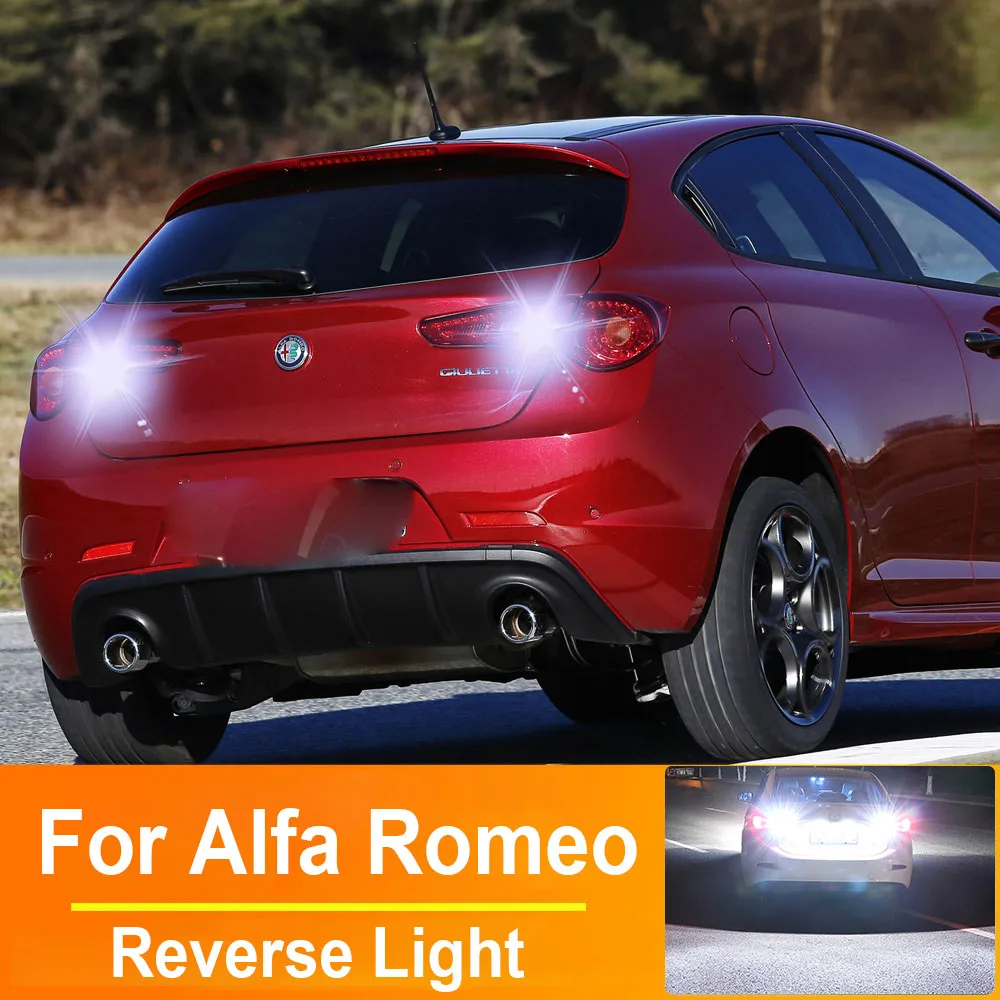 2pcs LED Reverse Light Backup Lamp P21W BA15S 1156 For Alfa Romeo Giulietta 145 146 147 156 166 159 GTV Spider Brera Mito Canbus