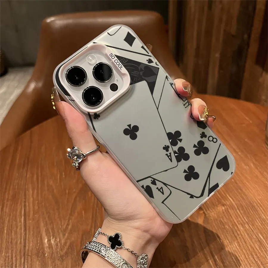 Telefono Black Line Poker per iPhone da 17 a 11 Pro Max Plus