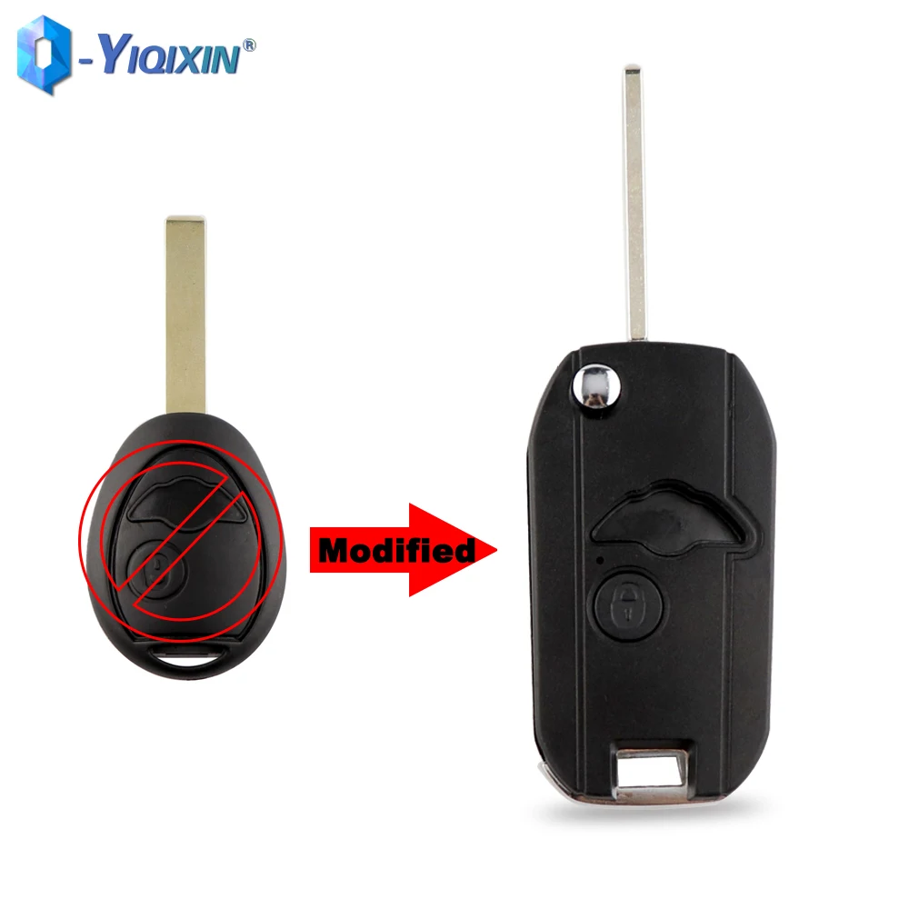 YIQIXIN Alarm Systems Security Modified Flip Key Shell For BMW Mini Cooper R53 R50 S 75 Z3 Z4 X3 X5 e46 e39 e36 e34 Car Remote