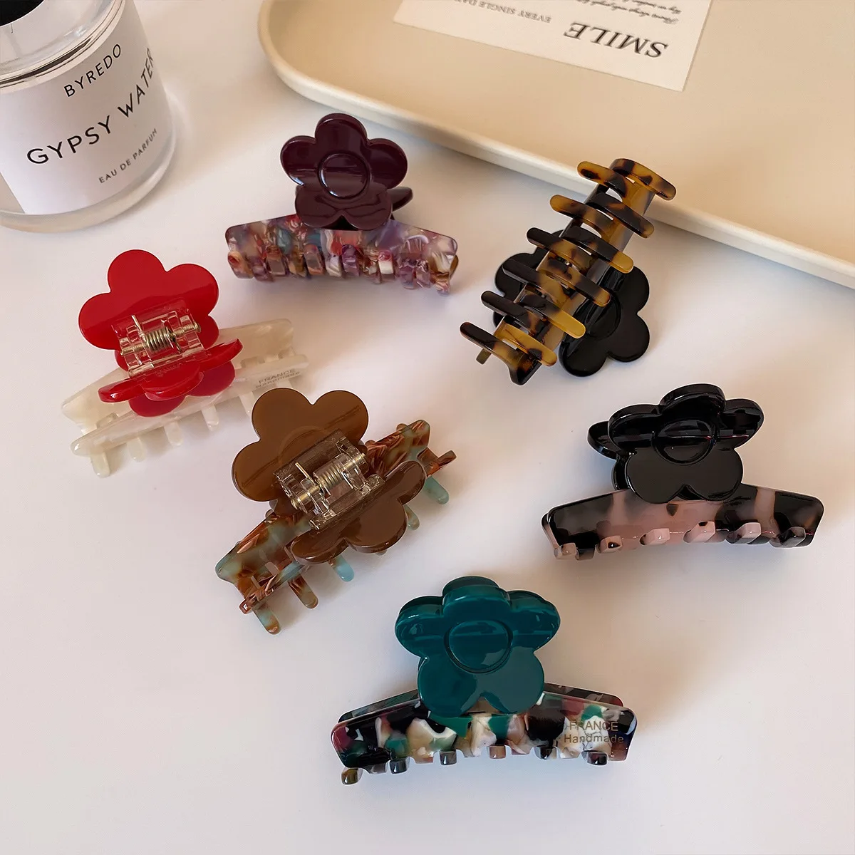 Korean New Acetic  Flower Hairpin, Female Back of Head,light Luxury Hairpin, Disc Hair, Hair Grab Clip, Headgear