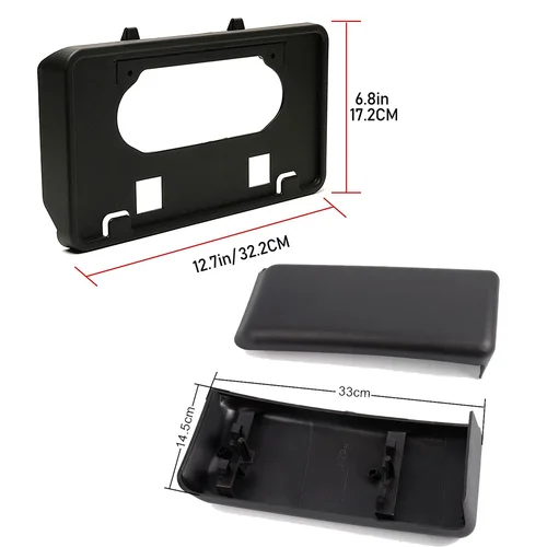 Imagen 2 del producto Cubierta de parachoques delantero de coche, soporte de placa de matrícula para Ford F-150 2009-2014, accesorios exteriores, cubierta protectora de parachoques delantero