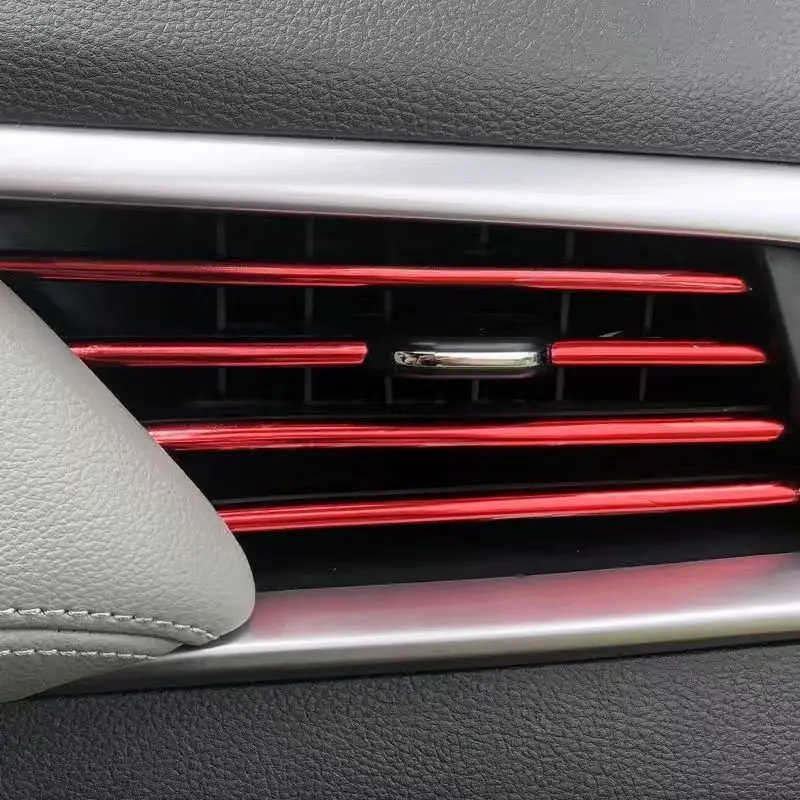 10Pcs 20cm Car Air Conditioner Outlet Decorative U Shape Moulding Trim Decor Strips Car Styling Car Door Edge Corner Protector