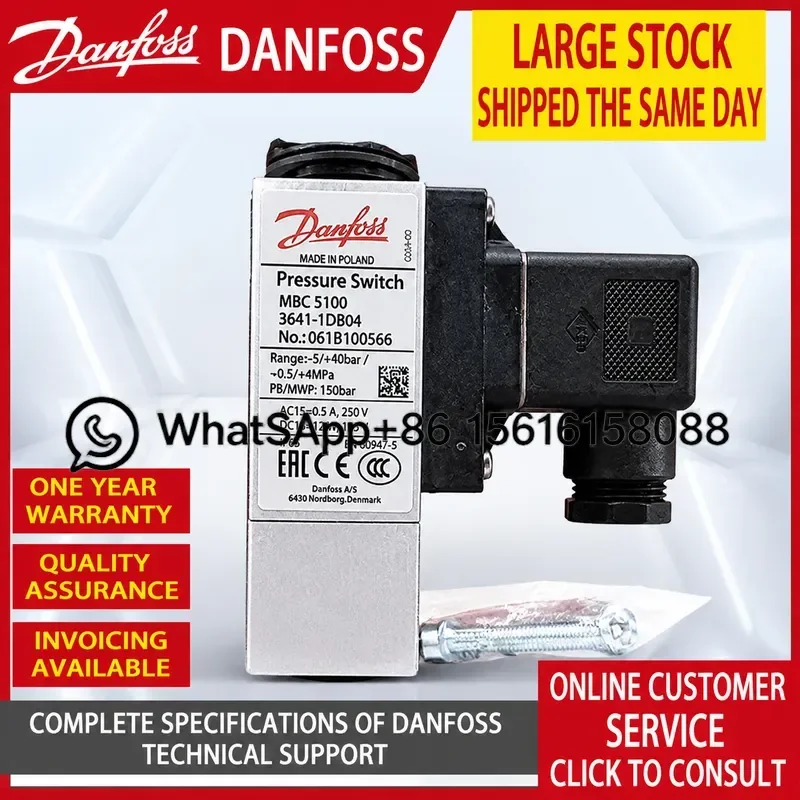 Danfoss MBC5100 Pressure Switc061B000966 061B100166 061B000766 061B110866 061B000366 061B010466 061B100666 061B016166 061B008166