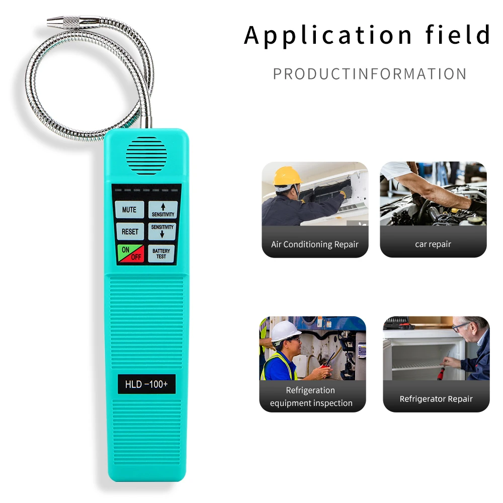 Imagem -06 - Freon Gás Leak Detector Monitor Analisador de Halogênio Refrigerante ar Condicionado Tester Vazamento de Hvac Halogênio Hld100 +