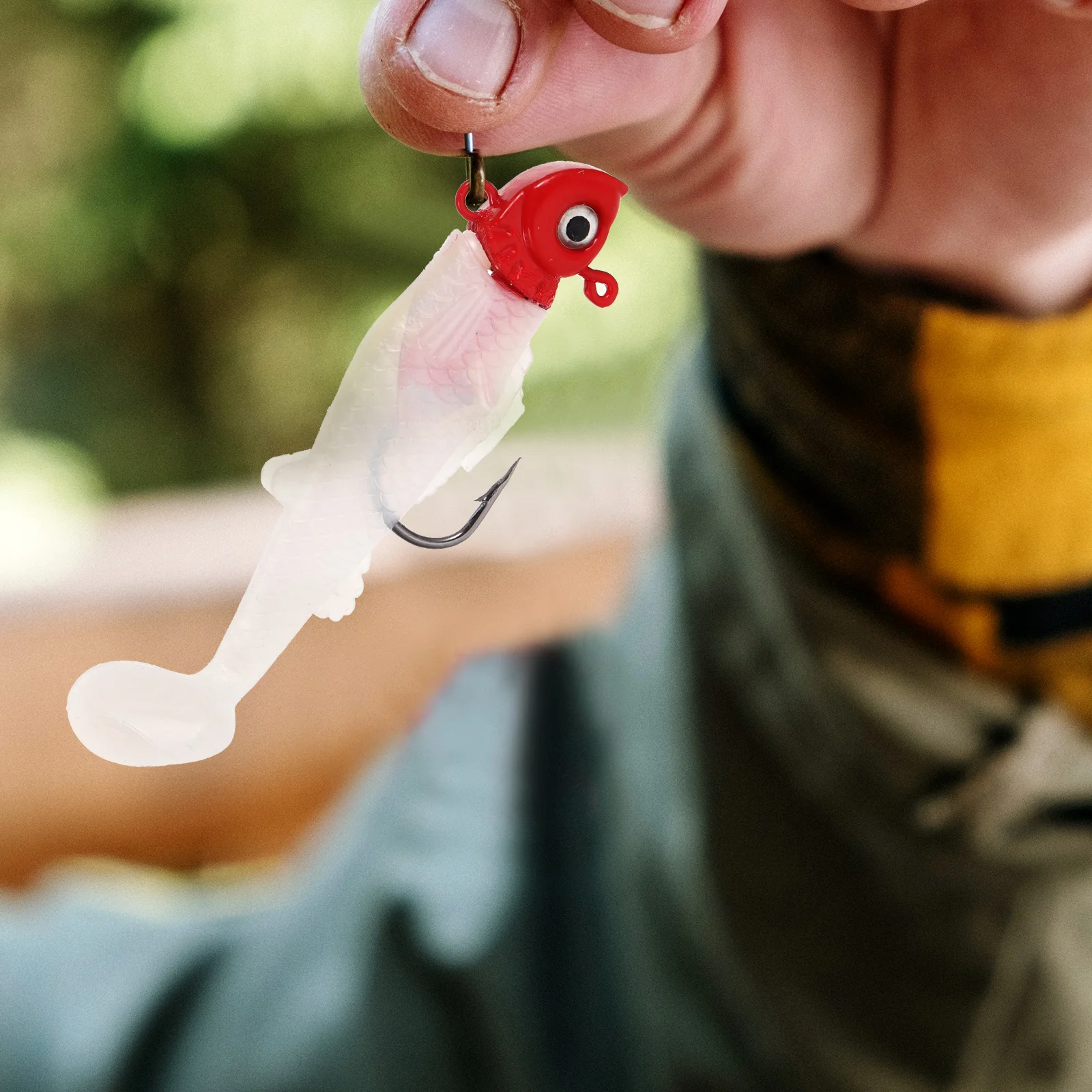 

6 Pcs Luminous Fish Hook Soft Plastic Bait Durable Crankbaits Fishing Spinners Accessories Pike Lures Float Sinking Freshwater