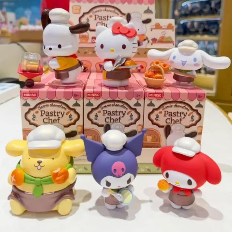 

Authentic Hello-Kitty Pastry Kitchen Series Blind Box Cute Fashion Dolls Desktop Decoration Anime Peripheral Holiday Gifts Toys