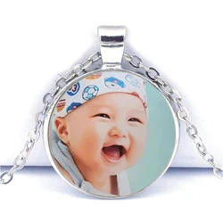 Personalized Photo Pendant Customized Necklace Photo for Your Baby Baby Mom and Dad Grandparents A Gift for Family Members
