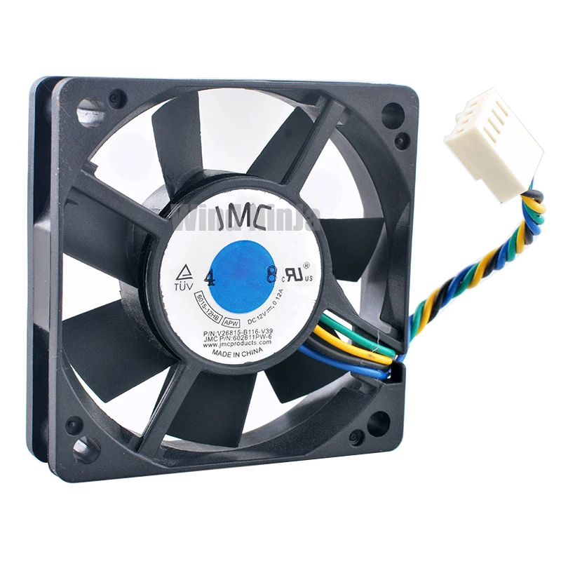 6015-12HB V26815-B116-V39 602611PW-6 6cm 60mm fan 60x60x15mm DC12V 0.12A 4pin Dual ball bearing cooling fan for chassis CPU