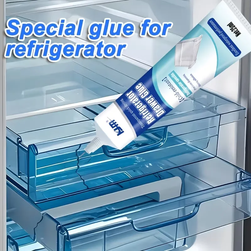 Refrigerator Repair Glue Cold Resistant Waterproof Adhesive for Fridge Drawer Door Seal Quick Drying for Plastic Glass