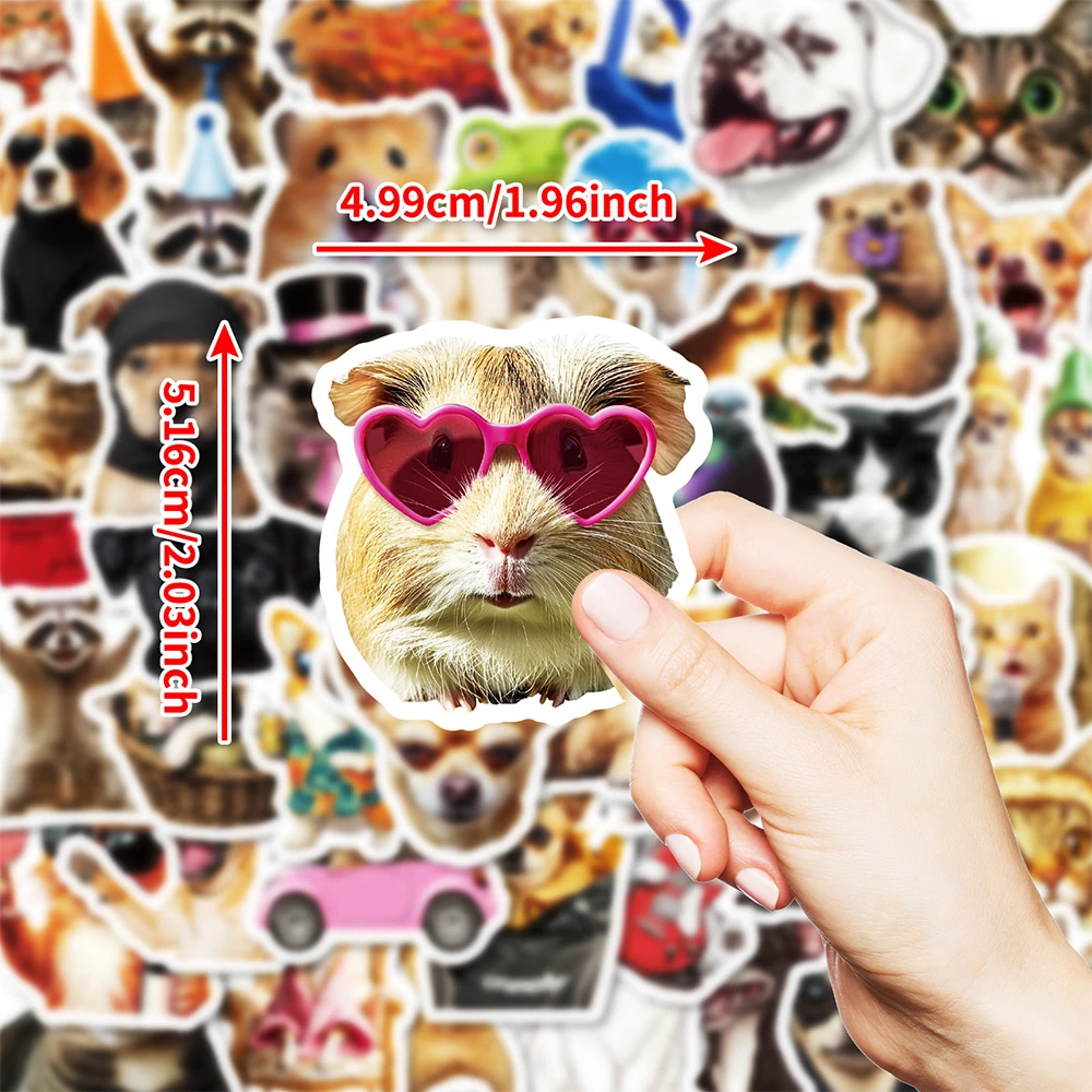 10/30/50PCS Mix Animal Funny Dog Cat Meme Stickers DIY Notebook Laptop Phone Suitcase Fridge Decoration Sticker Kid Classics Toy