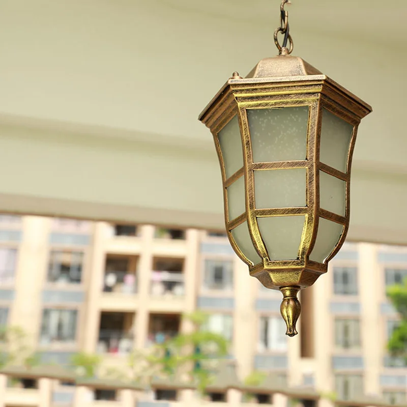 Outdoor Waterproof Chandeliers European Wall Lights Retro Garden Lights Villa Personality Creative Gazebo Corridor Hanging Lamps