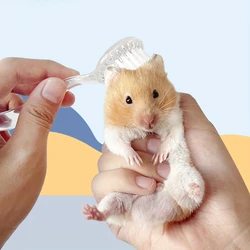 1pc Plastic Hamster Brush with Soft Bristles - Transparent Pet Grooming Comb for Mice and Small Animals,