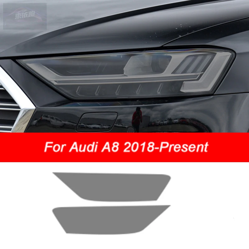 

For Audi A3 8V A4 B8 B9 A5 A6 C8 A7 A8 D4 TT E-tron R8 Car Headlights Tint Smoked Black Protective Film TPU Sticker Accessories